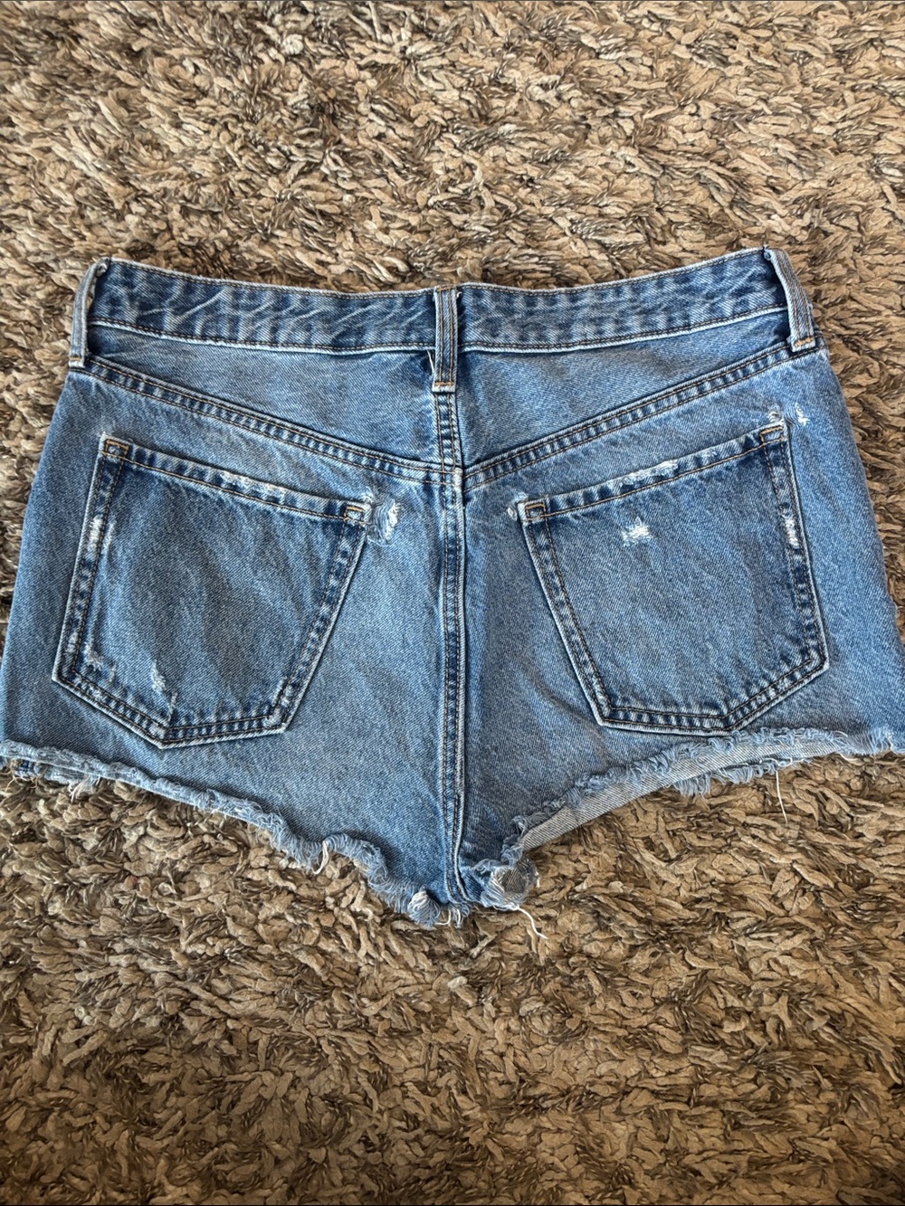 Old Navy OG Short High Rise Distressed Denim Shorts with Embroidered Accents - Picture 5 of 11